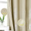 Blackout Curtains Silver Palm Design Beige 52x96 in 2 Pack 7