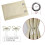 Blackout Curtains Silver Palm Design Beige 52x96 in 2 Pack 8