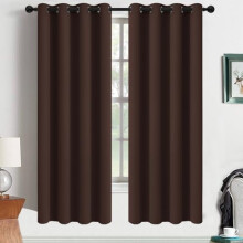 Blackout Curtains Chocolate Brown 52x63 Inch 2 Panels