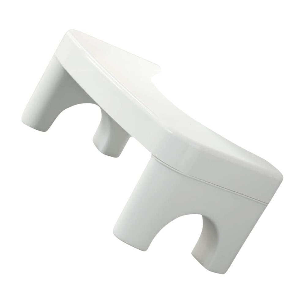 Folding Toilet Stool with NonSlip Base for Adults and Kids, Compact Foldable Bathroom Footstool White