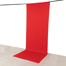 Cortina divisória de fundo BalsaCircle5x14 pés vermelha em spandex elástico em 4 direções para decoração de casa.