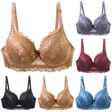 Damesbeha's, push-upbeha's voor dames, beha met beugel, licht gevoerd voor lift en ondersteuning, dun, comfortabel voor dagelijks gebruik, wijnrood