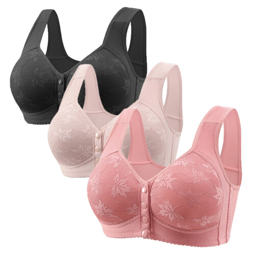 Lulshou3pcs Γυναικεία Σέξι Σουτιέν με Δαντέλα, Λεπτό Κύπελλο, Ασύρματο Εσώρουχο 1