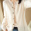 Dam Grovstickad Kofta Beige 2XL 3