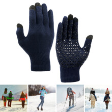 Gants d'hiver pour hommes et femmes, gants chauds et thermiques en maille antidérapante pour écrans tactiles par temps froid