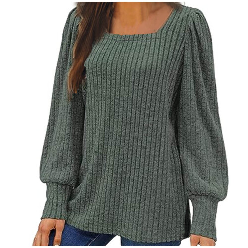 Lenago Oversize-Pullover für Damen in Übergrößen, modisch, langärmelig, locker, einfarbig, Bluse, Pullover, Jumper 1