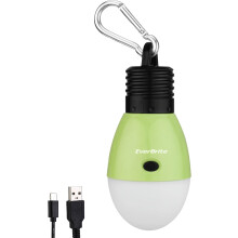 Lampe de camping rechargeable à 3 modes, lanterne de tente portable avec mousqueton – Idéale pour la randonnée, la pêche, le trekking et les