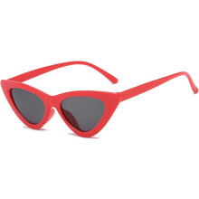Retro vintage smalle cat-eye zonnebril voor dames, clout goggles, plastic montuur