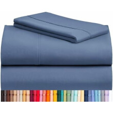 Set di 3 lenzuola singole, con angoli profondi, antipiega e traspiranti, per uomo e donna: 1 lenzuolo con angoli, 1 lenzuolo piatto, 1 federa, in
