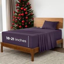 Lenzuola extra profonde Twin XL – Collezione Iconic 3 pezzi, lusso da hotel, ultra morbide e rinfrescanti, resistenti a pieghe/sbiadimento/macchie