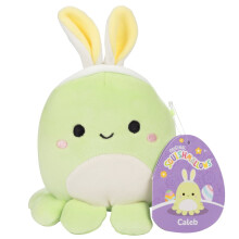12,5 cm Caleb Green Octopus s králičími ušami - oficiálny plyšový hračkársky kúsok Jazwares - mäkká plyšová hračka - darček pre deti,