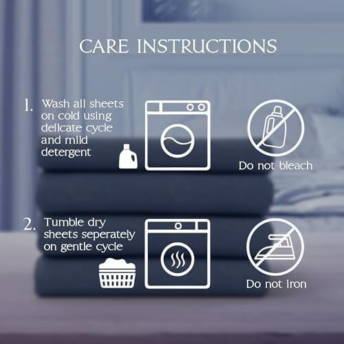 Ashford Home Essentials Bedding, Σετ σεντόνια 4 τεμαχίων King Size, Estate Blue 1