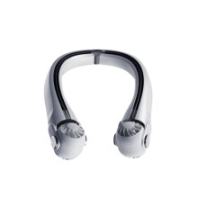 Portable Bladeless Neck Fan USB Rechargeable Quiet Cooling for Outdoor Sports Women White