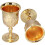 Mini-Goldkelch-Altarkelch, 25 ml Metall-Schnapsglas-Set 1