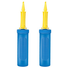 2 Stück manuelle Ballonpumpen – Zweikanalig, geeignet für Partyballons, 4,5 x 4,5 x 28,5 cm, Blau