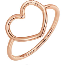 925 sterling zilveren hartring voor dames, maat 9