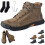 Άνετες χειροποίητες δερμάτινες μπότες Olveros Boots για άνδρες, αδιάβροχες, με στήριξη 7