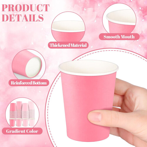 Pink 9oz Gradient Paper Cups (100 pcs) 2