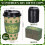 Κύπελλα καφέ 16oz Green Shamrock με καπάκια και χρυσό αλουμινόχαρτο 2