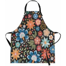 Grembiule da casa/cucina/forno/giardinaggio per uomo e donna con tasche, colorato, floreale, botanico, estivo, vintage, 32x28 pollici