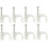 100 τεμάχια λευκά κλιπ καλωδίων Ethernet, ομοαξονικό καλώδιο και σφιγκτήρες καλωδίου 1