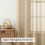 Beige Sheer Linen-Look Grommet Curtains 2-Pack 5