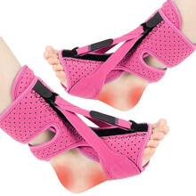 Tutore notturno per fascite plantare migliorato, regolabile in 3 posizioni, per uomo e donna – Rosa, 2 pezzi, compatibile con l'uso diurno e