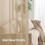 Beige Sheer Linen-Look Grommet Curtains 2-Pack 3