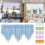 Conjunto de cortina de renda azul celeste 52x24 polegadas (3 peças) 1