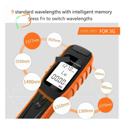 5g οπτικός μετρητής ισχύος υψηλής ακρίβειας πολυλειτουργική μπαταρία λιθίου FTTH 2