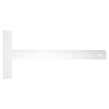FRCOLOR akryl T-linjal i fyrkant, 40 cm, vit, för gör-det-själv-ritning och träbearbetning med hög precision