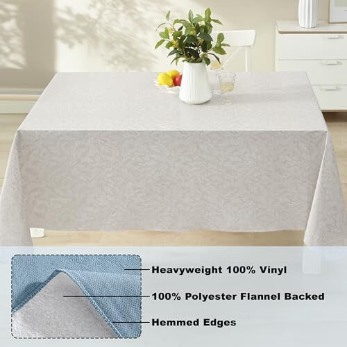 Napa Leaf Salviegrøn Vinyldug 70" Rund 2