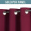 Cortinas Blackout Borgonha 52x45 Polegadas com Ilhós 2