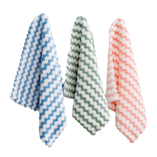 Lot de 3 torchons de cuisine en microfibre 25 x 25 cm 1