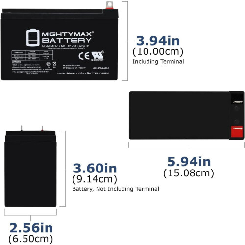 ML9-12NB -12Volt9AH, Ακροδέκτης παξιμαδιού και βίδας (NB), Επαναφορτιζόμενη μπαταρία SLA AGM 1