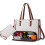 Bolsa Tote 2 em 1 com Lancheira Integrada, Bolsa para Laptop de 15,6 Polegadas com Compartimento Térmico para Almoço, Bolsa Tote Multifuncional 1