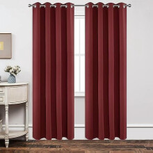 Blackout Curtains 84in L x 42in W, 2-Piece, Burgundy