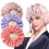 Shower Cap,Large Shower Cap with Double-Layer Protection,Adjustable Shower Cap Reusable Waterproof,Gray 6