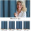 Blackout Thermal Linen Curtains Blue Sapphire 2 Panels 5