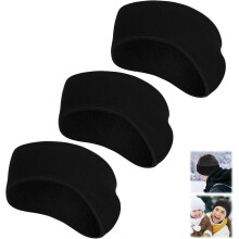 Fascia paraorecchie in pile, paraorecchie invernali traspiranti per sci, corsa e ciclismo – Taglia unica (49 cm), compatibile con uomo e donna