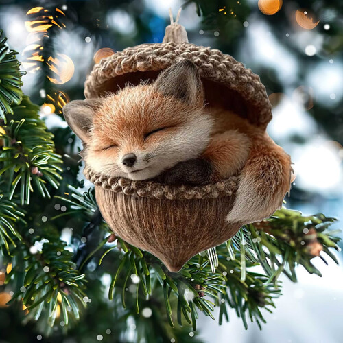 Enfeites de Natal com tema de floresta, 6 peças. 1