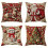 Fodere per cuscini natalizie in tessuto morbido rosso, 4 pezzi, 45x45 cm 2