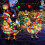 2D LED julehage-stake – lysende kyllingdesign 5