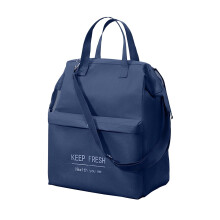 Portapranzo per uomo, donna e adulti con tracolla, piccolo portapranzo per lavoro e picnic - Borsa per il pranzo riutilizzabile e portatile, blu navy