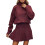 Zweiteiliges Strickset für Damen: Rollkragenpullover & Faltenrock 1
