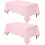 2er-Pack rechteckige Tischdecken aus rosa Polyester 1