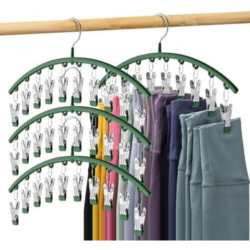 Crochadáin Rubair-Brataithe Glasa Eagraithe Leggings, Pacáiste 4