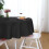 80 Zoll runde Tischdecke, schwarz, Polyester 4