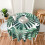 Monstera Palm Leaf Round Tablecloth 60 in Polyester 4