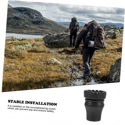 Trekking Pole Tips 3pcs Rubber Walking Pole Caps Prevents Sinking Enhanced Grip for Hiking 2